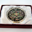 mother of pearl lacquered pretty cosmetic hand mirror b12