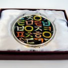 mother of pearl lacquered pretty cosmetic hand mirror b21