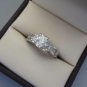 1 CARAT MARQUISE CUT DIAMOND 3 STONE ENGAGEMENT COCKTAIL RING WHITE GOLD 6 GRAMS