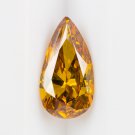 GIA CERTIFIED 1 CARAT FANCY ORANGE YELLOW PEAR SHAPED NATURAL DIAMOND MANDARIN