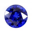 1.3 CARAT RICH ROYAL BLUE NATURAL SAPPHIRE IDEAL CUT ROUND KASHMIR 6mm APPRAISED