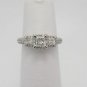 IDEAL CUT E VS DIAMOND 1ct HALO ENGAGEMENT RING 18K WHITE GOLD COCKTAIL CLUSTER