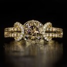 IDEAL CUT 2ct FANCY CHOCOLATE DIAMOND SIGNED LEVIAN COCKTAIL ENGAGEMENT RING