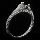 VINTAGE DIAMOND ENGAGEMENT RING SETTING ART DECO ROUND CUSHION OVAL COCKTAIL 14K