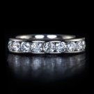 1 CARAT IDEAL CUT E SI ROUND DIAMOND WEDDING BAND STACKING COCKTAIL RING 1.00ct