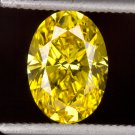 1.08ct FANCY VIVID YELLOW DIAMOND VS1 LOOSE OVAL CANARY ENGAGEMENT 1 CT INTENSE