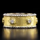 BUCCELLATI SIGNED ETERNELLE CAPRI DIAMONDS ETERNITY BAND HANDMADE 18K GOLD RING