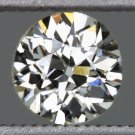 VINTAGE K VS ROUND 0.60ct DIAMOND LOOSE OLD EUROPEAN CUT ANTIQUE OEC 1/2 CARAT