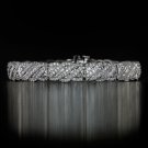 5ct NATURAL DIAMOND VERY GOOD CUT ROUND TENNIS BRACELET 25 GRAMS 14K WHITE GOLD