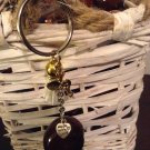 Tassel buckeye lucky charm keychain Hand made for you