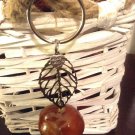Leaf Lucky Charm Genuine Buckeye Keydhain handmade unisex All natural