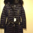 Zara Long Faux Fur Hood Coat with belt BNWT Black XS