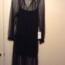 Zara long Maxi Bloggers fav long sleeve dotted Swiss dress  BNWT L