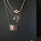 Zara woman metallic symbol necklaces BNWT PACK OF 3 gold