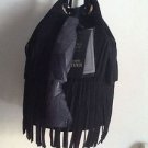 Zara Fringe Leather Bucket Bag With Tassel BNWT Black