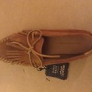 Zara woman leather loafers with fringes BNWT 9 US Tan mocassin