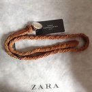 Zara BLOGGERS FAV BRAIDED LEATHER ROUND BUCKLE BNWT