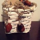 BELEIVE Lucky charm keychain handmade buckeye BNWT BROWN