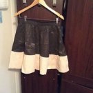Zara Bloggers Fav Faux Leather Combination Skirt BNWT M BROWN
