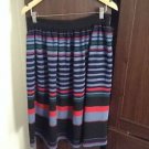 Zara woman multicoloured stripe Full midi Skirt BNWT L