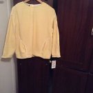 ZARA WOMAN TOP WITH CONTRAST PIPED POCKETS BNWT YELLOW XS