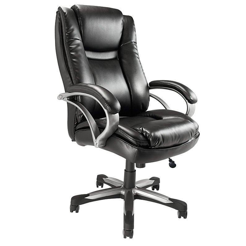 Realspace BTEC 600 Big & Tall High-Back Chair, Black