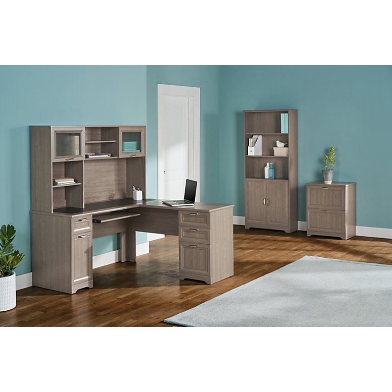 Realspace Magellan Collection LShaped Desk, Gray