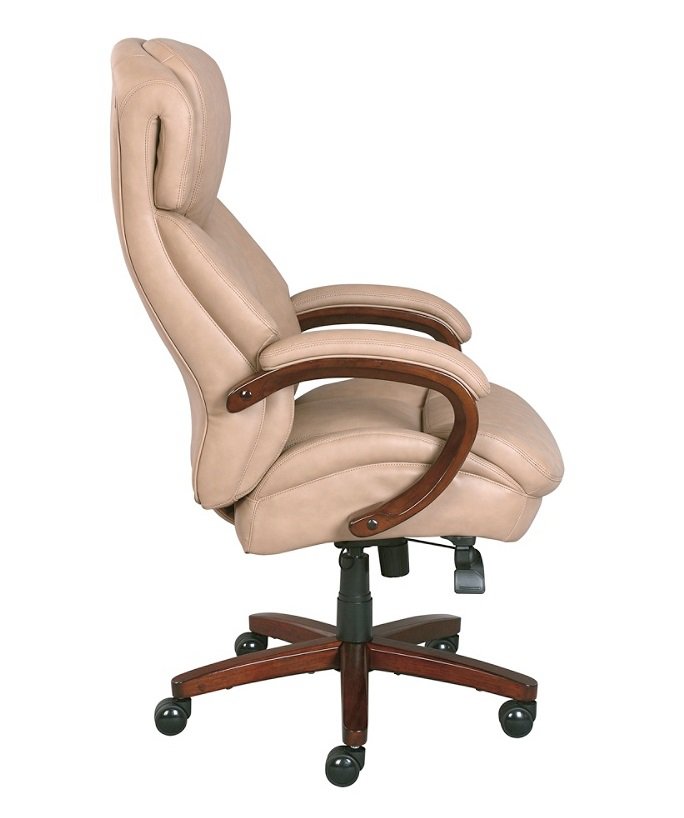 Thomasville Hudson Big And Tall Bonded Leather HighBack Chair, Taupe