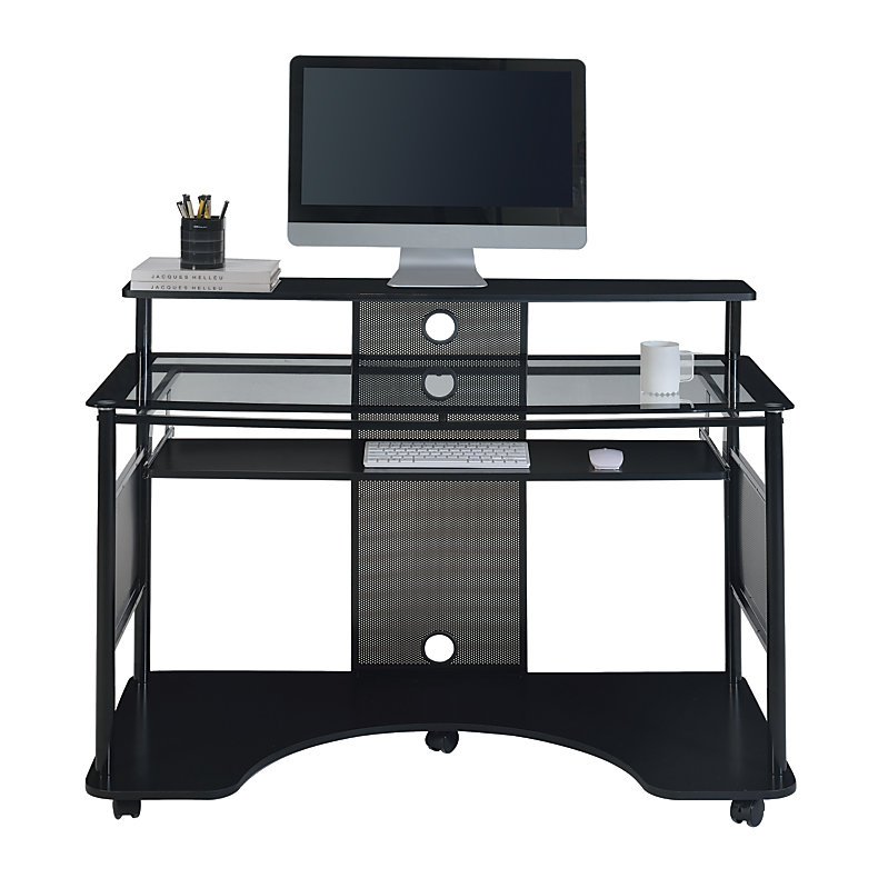 ZLine Designs Mobile Workstation Desk, Black