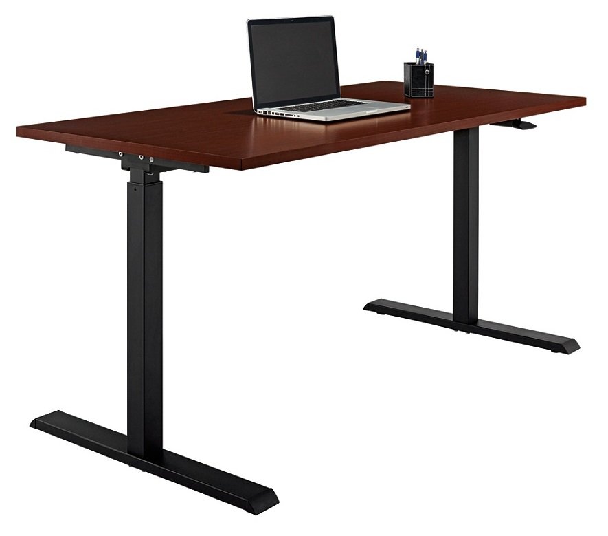 Realspace Magellan Pneumatic Stand Up HeightAdjustable Desk, Classic