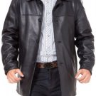 BGSD Men's "Samuel" New Zealand Lambskin Leather Car Coat (Regular Big & Tall)