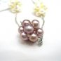 grace freshwater 5-6mm rice pearl snowball  station  necalace with  925 silver chain, 00039XC
