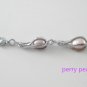 caged freshwater purplr rice  pearl alloy bracelet with  lobster clasp,00045Sm