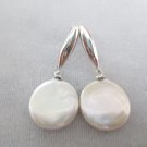 oval cultured pearl earring in star shape design, fishhook backcs,02062EM