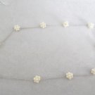 small genuine pearl snow ball Station necklace,00095XM