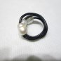 simple and elagant rice pearl leather ring,big hole pearl,00180JM