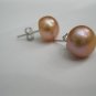 pure natural pearl  stud earring , several colors,00218EB