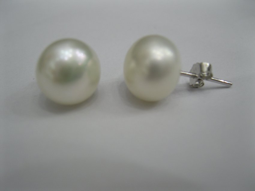 pure natural pearl  stud earring , several colors,00218EB