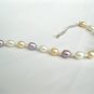 multicolor big and small genipearl bracelet with Chain Extenders
