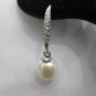 freshwate drop pearl silver earring, fish hook ,00219EM