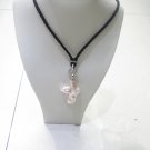 freshwater baroque pearl cross pendant necklacewith 925 silver bail ,01121DY