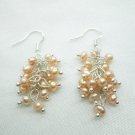freshwater  small pearl cluster earring with ear hooks,01172EM