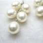 Clustered freshwater cultured Rice Pearl Dangle Earrings, 925 Silver Wires,01185EM