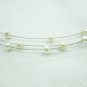 small freshwater natural pearl bead illusion necklace,00324XC