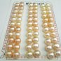 1 pair 8-9mm Pink freshwater button  pearl bead&iuml;&frac14;�Half-drilled , 00006KB