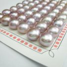 1 pair 10-11MM freshwater natural pearl round in shape with  flat back side，00012KB