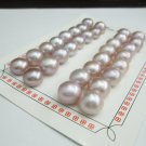 1 pair 11-12mm purple freshwater button pearl bead for stud earring making ，00014KB