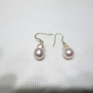 irregular peanut pearl earring,fish hook ear wire,00177EY
