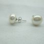 freshwater button pearl pendant and earring set with cz diamand,00094TB
