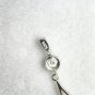 dyed black freshwater pearl earring and pendant 925 silver set in triangle design,00127TY